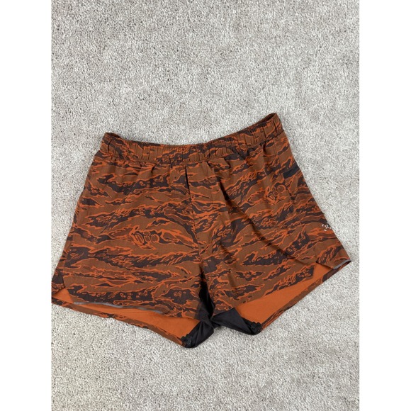 Lululemon Men's Running Shorts Tiger Camo Orange Black Athletic Small - Picture 1 of 12